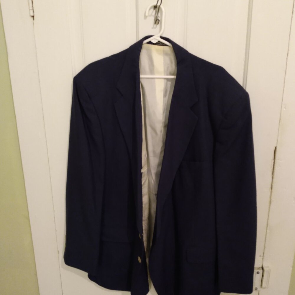 Blair Navy Blue Linen Lite Sport Coat/ Blazer.